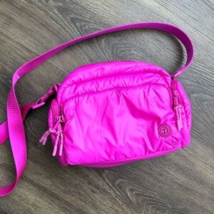 Vibrant Nylon Pink/Magenta Crossbody Bag. New!